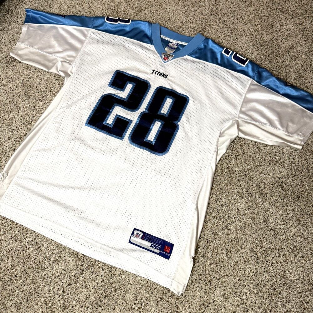 Chris Johnson Tennessee Titans Reebok Authentic On Field Jersey Mens 54 XXL